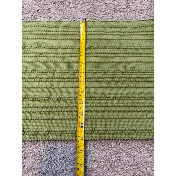 Pottery Barn Set Of 4 Green Placemats 14x20 Inches 100% Cotton Textured - Picture 5 of 7